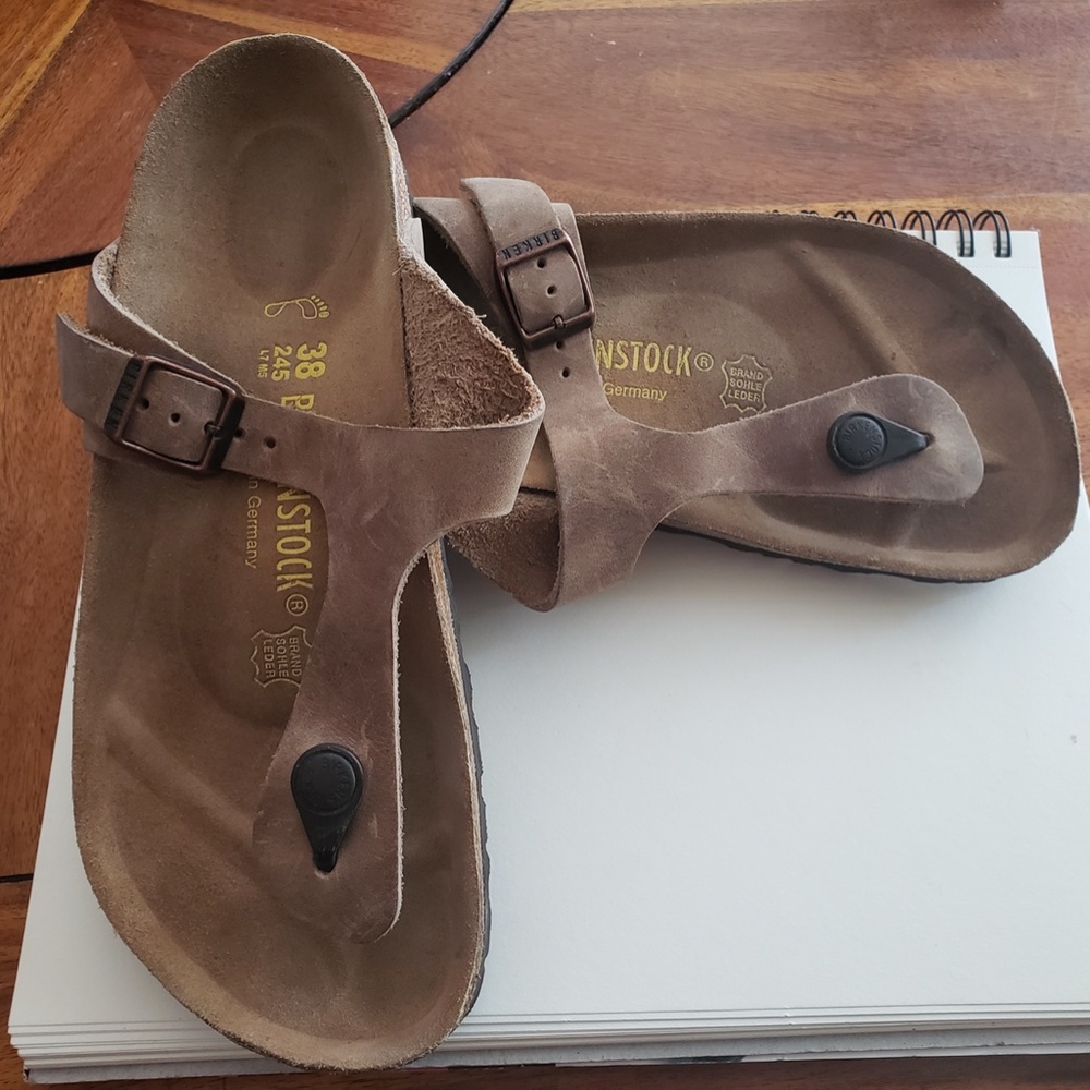 Birkenstock Gizeh- Women's 38 Tobacco Oiled Leather